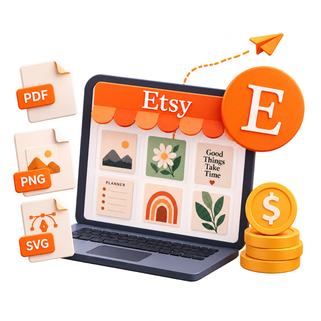 05 Etsy Digital Products 3D Illustration